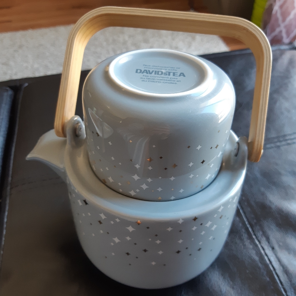 David's Tea teapot for one. Excellent condition.